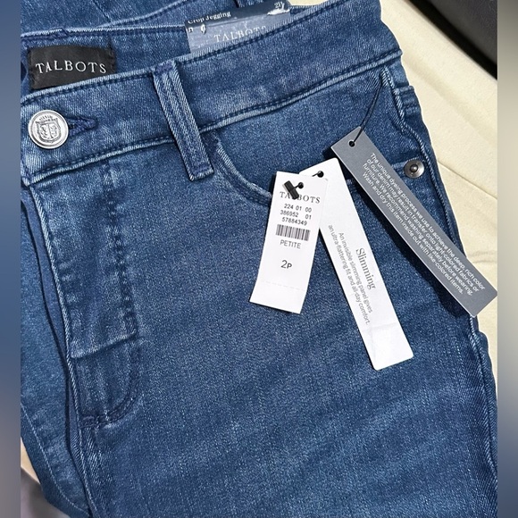 NWT Talbots Petite Dark Blue Stretch Ankle Jeans Size 2P - Picture 7 of 7